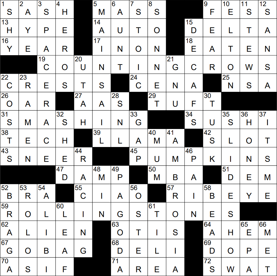 Comedian Bill NYT Crossword