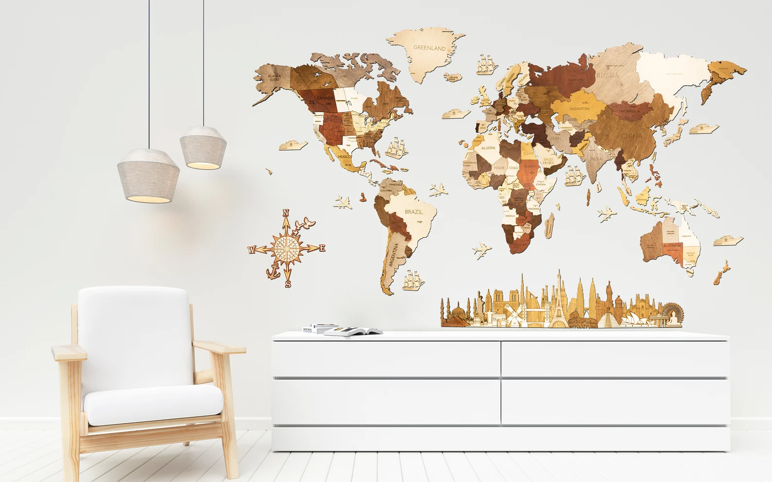 World Map Wall Art